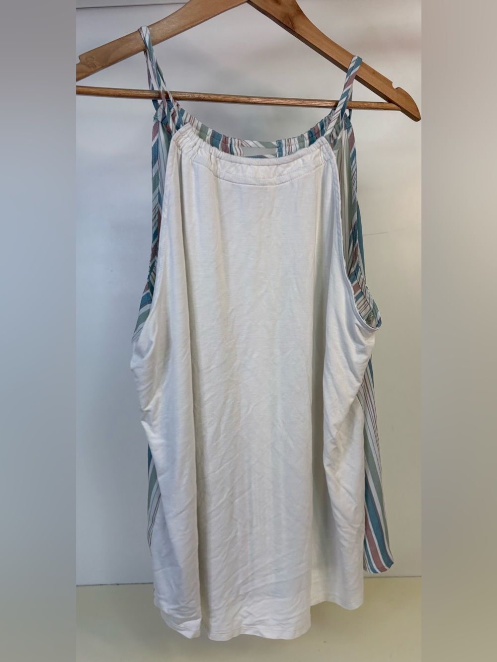 41 Hawthorn Striped Sleeveless Cami in Blue, Green, Rust, White - Picture 2 of 3